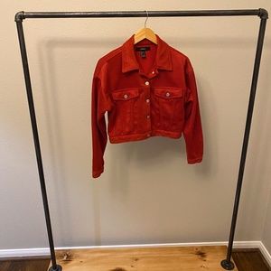 Red Suede Jacket- cropped